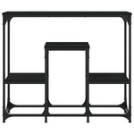ZNTS Console Table Black 89.5x28x76 cm Engineered Wood 833383