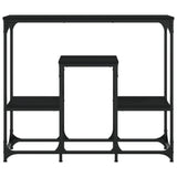 ZNTS Console Table Black 89.5x28x76 cm Engineered Wood 833383