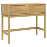 Console Table "FLORO" Wax Brown 89,5x36,5x73 cm Solid Wood Pine 374020