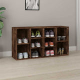 Shoe Bench Smoked Oak 103x30x55 cm Engineered Wood 826369