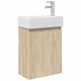 Bathroom Vanity Unit with Tap Sonoma Oak 45.5 x 25.5 x 84 cm 889493