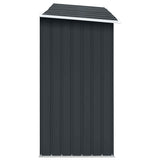 Garden Log Storage Shed Galvanised Steel 330x84x152 cm Anthracite 47085
