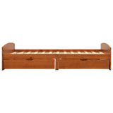 Bed Frame with 2 Drawers without Mattress Honey Brown 90x200 cm 322156