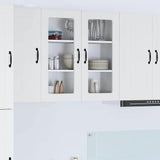 Wall Glass Cabinet LUCCA White 80 x 31 x 80 cm Engineered Wood 885065