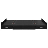 Storage Bed Frame Black oak 140 x 200 cm Engineered wood 3335294