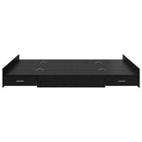 Storage Bed Frame Black Oak 140 x 200 cm Engineered Wood 3335294
