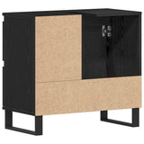 Bathroom Sink Cabinet Black Oak 65 x 33 x 60 cm Engineered Wood 862892