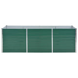 Garden Raised Bed Galvanised Steel 240x80x77 cm Green 44841