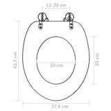 Toilet Seats with Lids 2 pcs MDF Stones 275910