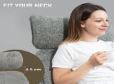 Office Chair with Adjustable Headrest, Spring Pack, Curved Line, Boucle Fabric - Charcoal Grey T3398P555835