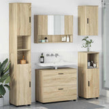 Bathroom Furniture Set with Drawer with Shelf 5 pcs Sonoma Oak 3393065