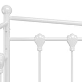 Sofa Bed Frame without Mattress White Metal 90x200 cm 324756