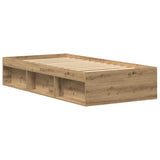 Bed Frame without Mattress Artisan Oak 75x190 cm Engineered Wood 3329310