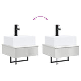 Wall-Mounted Wash Basin White 40 x 41 x 39 cm Engineered Wood 890198