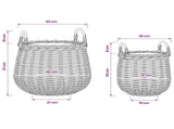 Planter Basket GENDT 2 pcs Natural Brown Kubu Rattan 42020954