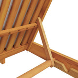 Sun Lounger Reclining Cream White Solid Acacia Wood 3407699