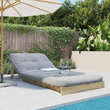 Futon Sofa Bed with Mattress 90x206x11 cm Impregnated Wood Pine 846765