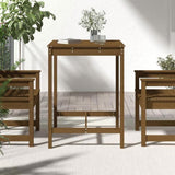 Garden Table Honey Brown 82.5x82.5x110 cm Solid Wood Pine 824084