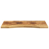 Desk Top with Curve 100x60x2.5 cm Solid Wood Rough Mango 370186