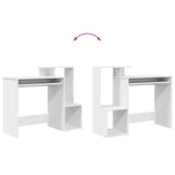 Desk White 106 x 41 x 88.5 cm Engineered Wood 869466