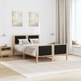 Bed frame Brown and black 120 x 200 cm Solid pine wood 878471