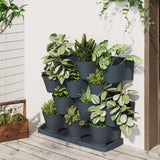 Vertical Garden Plant Set 12 pcs Anthracite Polypropylene 152206