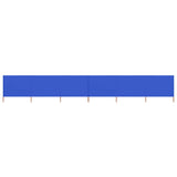 6-panel Wind Screen Fabric 800x160 cm Azure Blue 47185