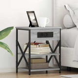 Bedside Cabinet Grey Sonoma 41 x 31 x 51 cm Engineered Wood 859521