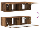 TV Cabinet Set Wall-mounted 2 pcs Old Wood Engineered Wood 3408968
