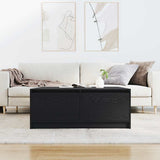 Coffee Table with Drawers Black Oak 100x100x40 cm 3328400