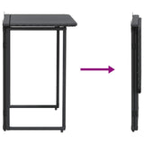 Folding Garden Table Black 90x51x75 cm Poly Rattan 4108254