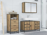 Bathroom Furniture Set 3 pcs Artisan Oak Engineered Wood 3402537