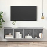Wall-mounted TV Cabinet Concrete Grey 37x37x142.5 cm Engineered Wood 805493