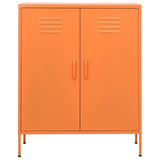 Storage Cabinet Orange Steel Medium Storage Cabinet Rectangular 336165