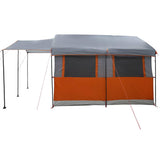 Family Tent 4-Person Grey and Orange 324 x 255 x 230 cm 42004085