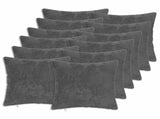 Cushion Cover 12 pcs HEERLEN Dark Grey 45 x 45 cm 910704