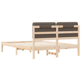 Bed Frame with Upholstered Headboard Taupe 160 x 200 cm 877967