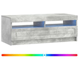 LED TV Cabinet Concrete Grey Engineered Wood 897878