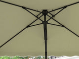 2.5m Square Double Top Garden Parasol Cantilever Umbrella with Ruffles, Beige T3398P328378
