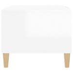 ZNTS Coffee Table High Gloss White 102x50x40 cm Engineered Wood 812696