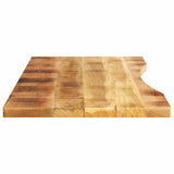 Desk Top with Curve 160x50x2.5 cm Solid Wood Rough Mango 370183