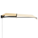 Manual Retractable Awning 300x250 cm Yellow and White 3055186