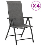 Folding Garden Chairs 4 pcs Grey Poly Rattan 3270610
