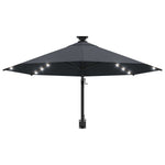 Wall-mounted Garden Parasol with LEDs 300 cm Anthracite 312524