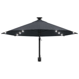Wall-mounted Garden Parasol with LEDs 300 cm Anthracite 312524