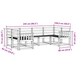 Outdoor Sofa Set 6 pcs Natural Solid Acacia Wood 3366877