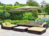 6 PC Rattan Sofa Coffee Table Set Sectional Wicker Weave Furniture for Garden Outdoor Conservatory T3398P315374