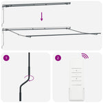 Automatic Retractable Awning Anthracite and White 400x300 cm 3310232