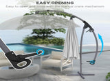 2.7m Cantilever Parasol, with Cross Base - Grey T3398P328446
