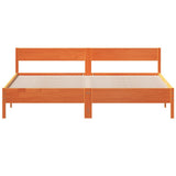 Bed Frame without Mattress Wax Brown 200x200 cm Solid Wood Pine 3216211